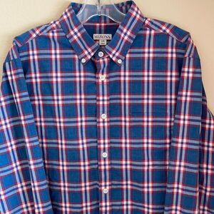 Merona 💯 cotton casual button up shirt.  Size Large.